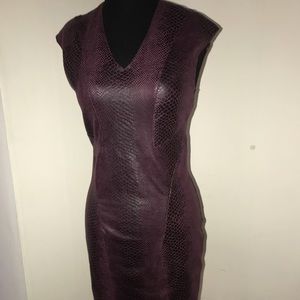 Leather snakeskin dress